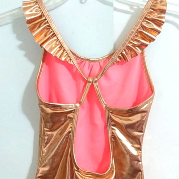 BLEU ICE GIRLS SHIMMER PEACH SWIMSUIT NWOT SIZE LG - Picture 5 of 10